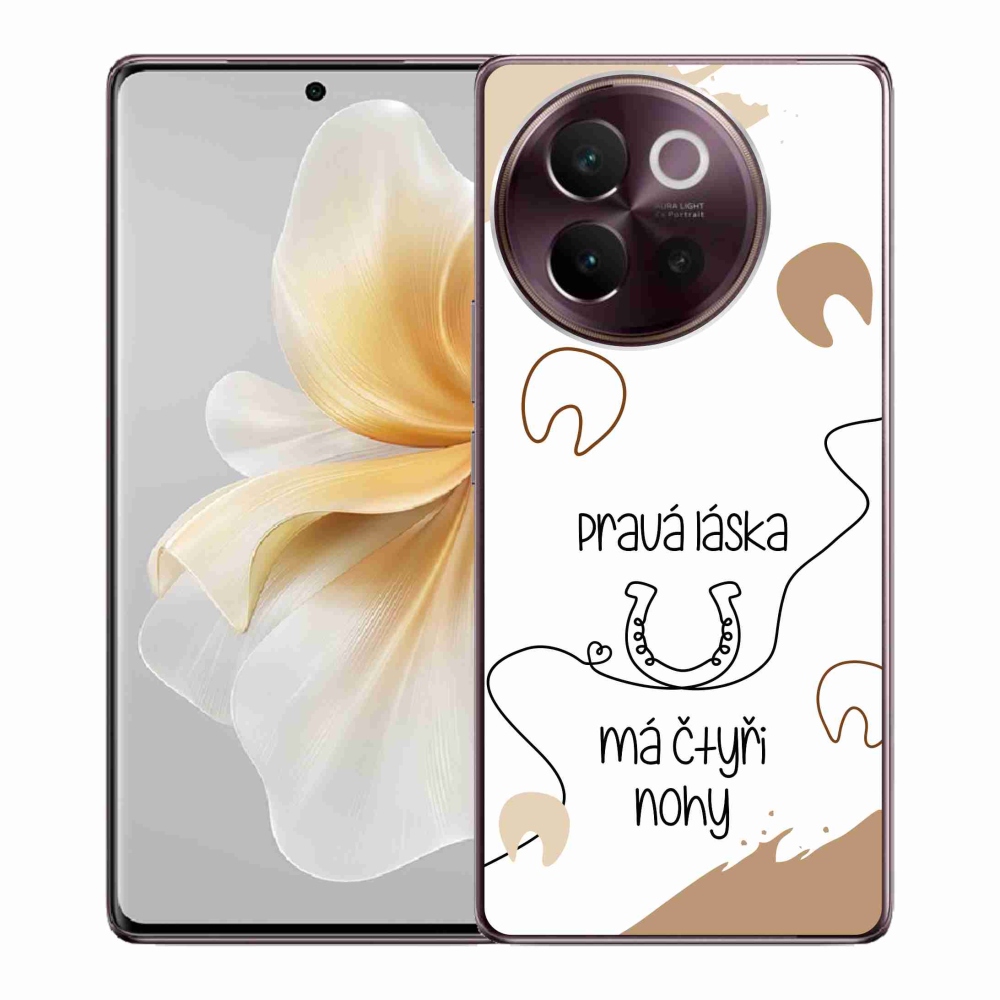 Gelový kryt mmCase na Vivo V40 Lite 5G - koňský motiv bílé pozadí