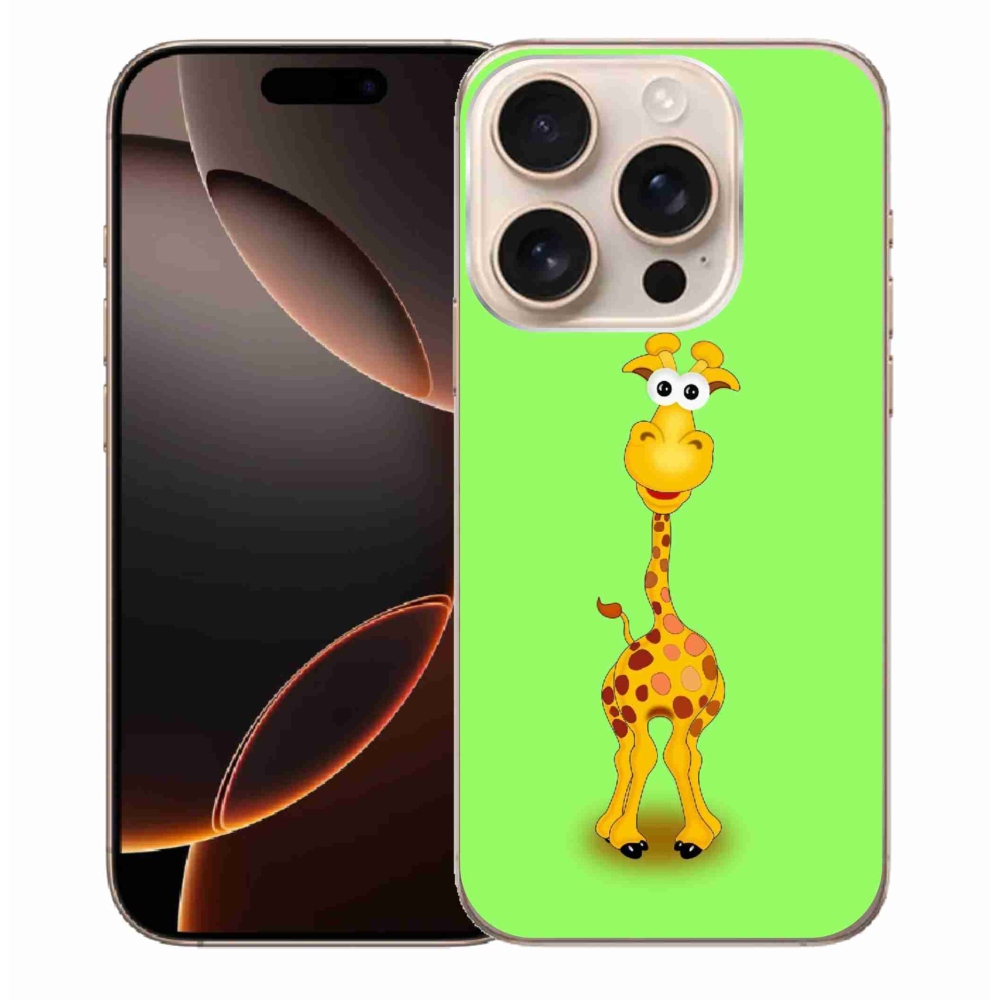Gelový kryt mmCase na iPhone 16 Pro Max - kreslená žirafa