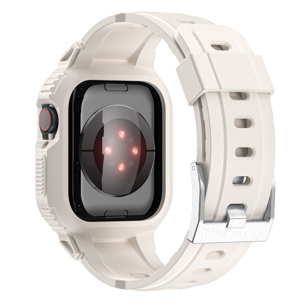 Drop ochranné silikonové pouzdro s řemínkem na Apple Watch Ultra 49mm - béžové