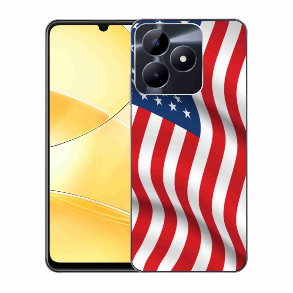 Gelový kryt mmCase na Realme C51/C53 - USA vlajka