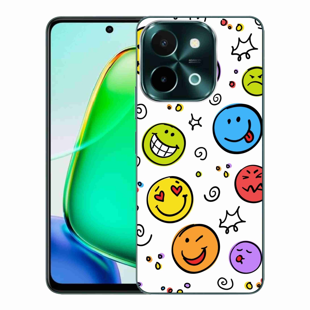Gelový kryt mmCase na Vivo Y28 - smajlíci