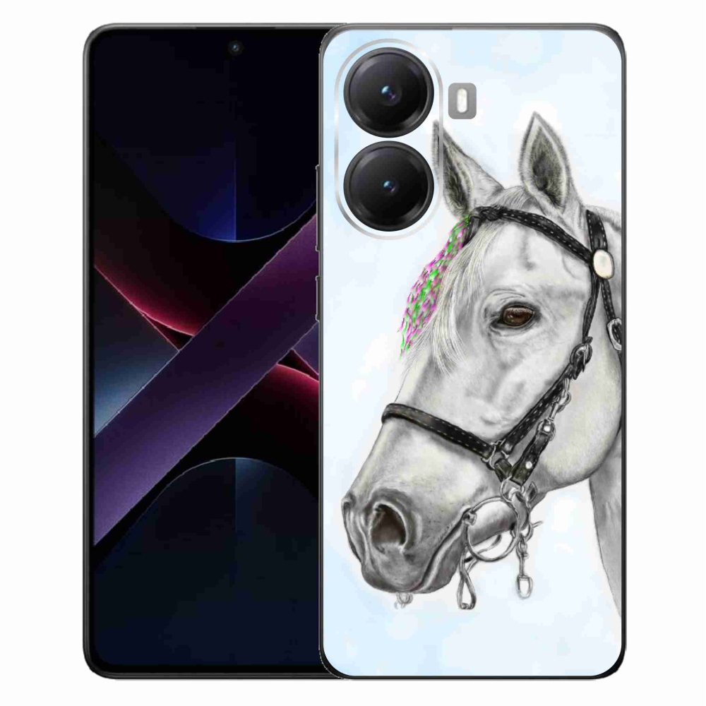 Gelový kryt mmCase na Xiaomi Poco X7 Pro 5G - bílý kůň 1
