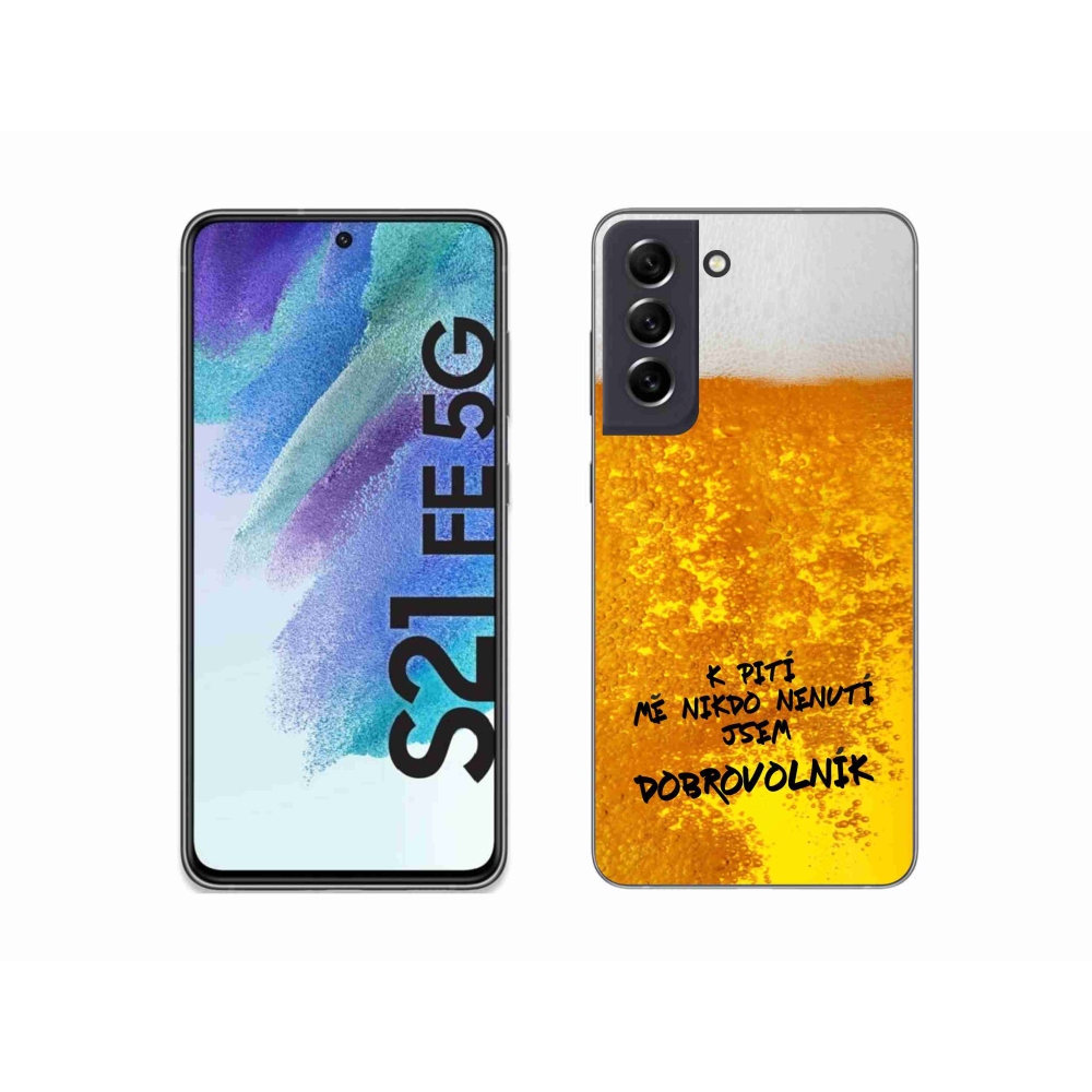 Gelový kryt mmCase na Samsung Galaxy S21 FE 5G - pivní motiv 4