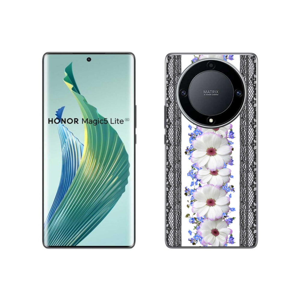 Gelový kryt mmCase na Honor Magic 5 Lite 5G - květiny 8