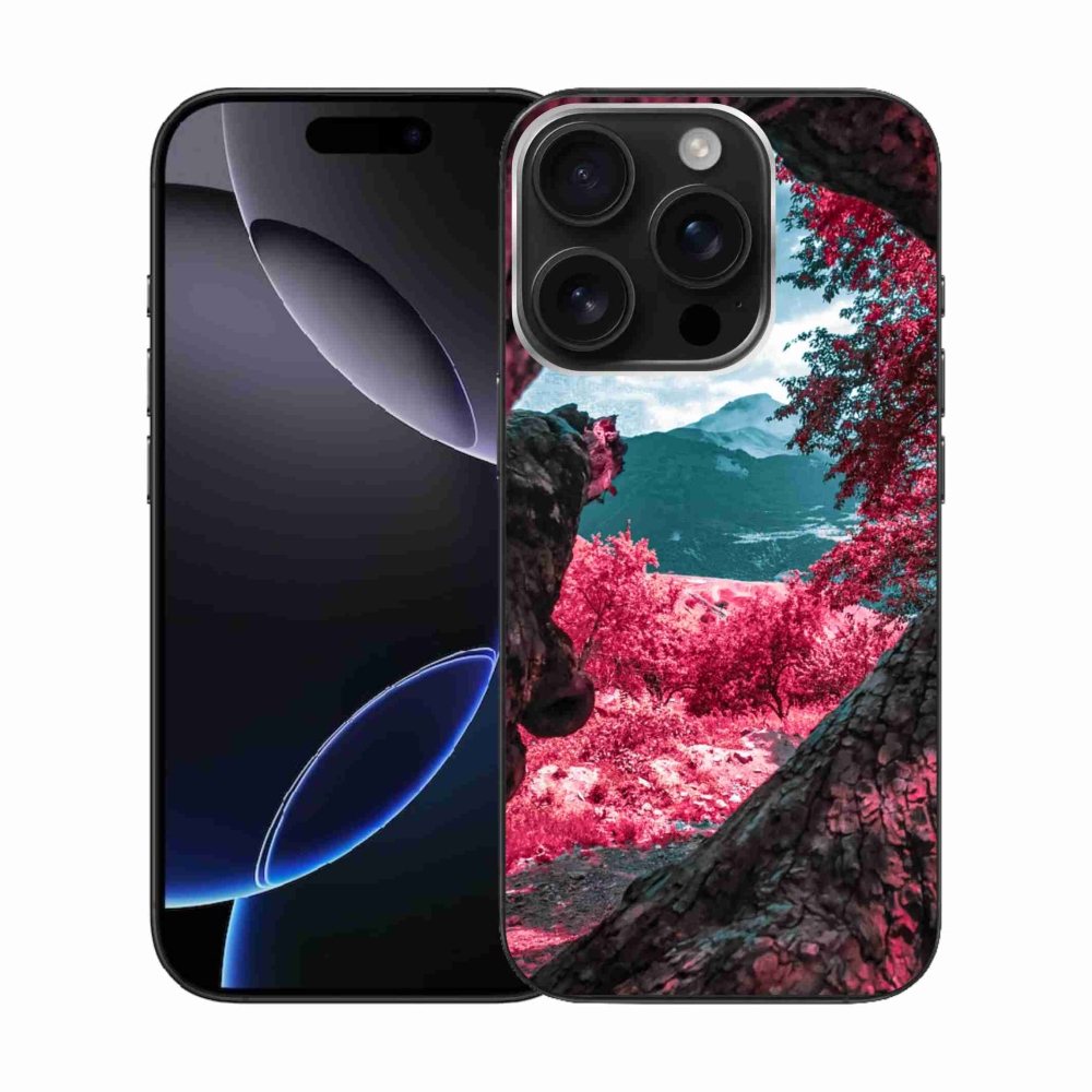 Gelový kryt mmCase na iPhone 16 Pro - výhled na hory