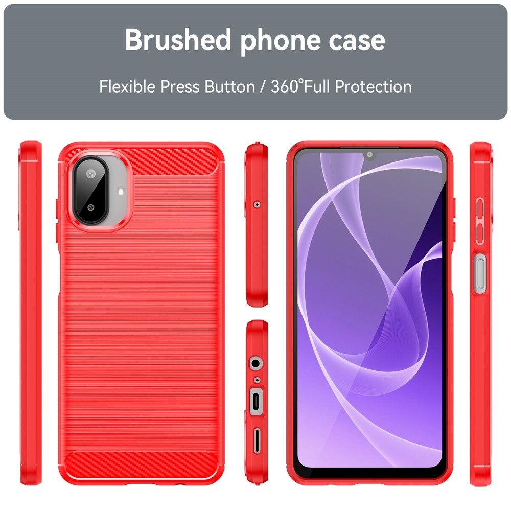 Carbon odolný gelový obal na Samsung Galaxy A07 4G - červený