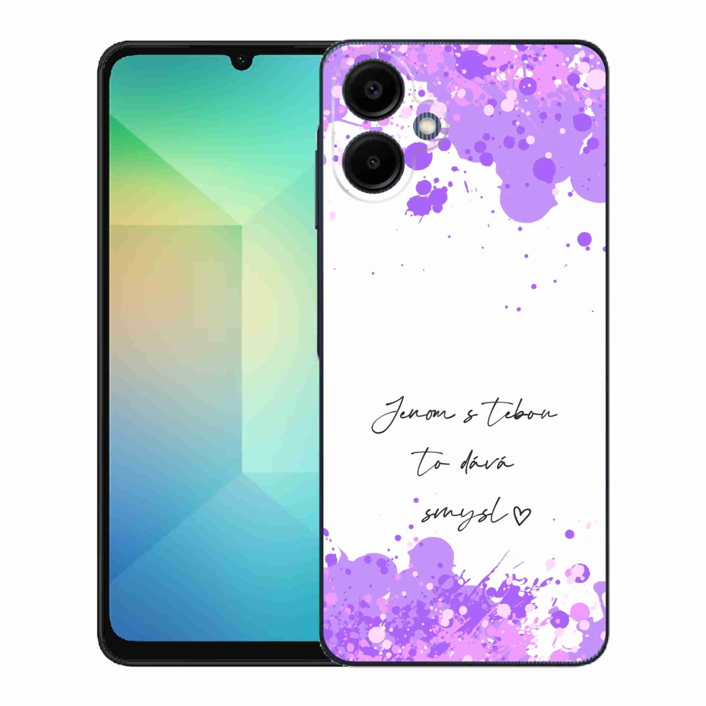 Gelový kryt mmCase na Samsung Galaxy A06 4G - zamilovaný text bílé pozadí