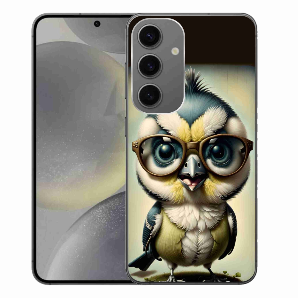Gelový kryt mmCase na Samsung Galaxy S24+ - mládě s brýlemi