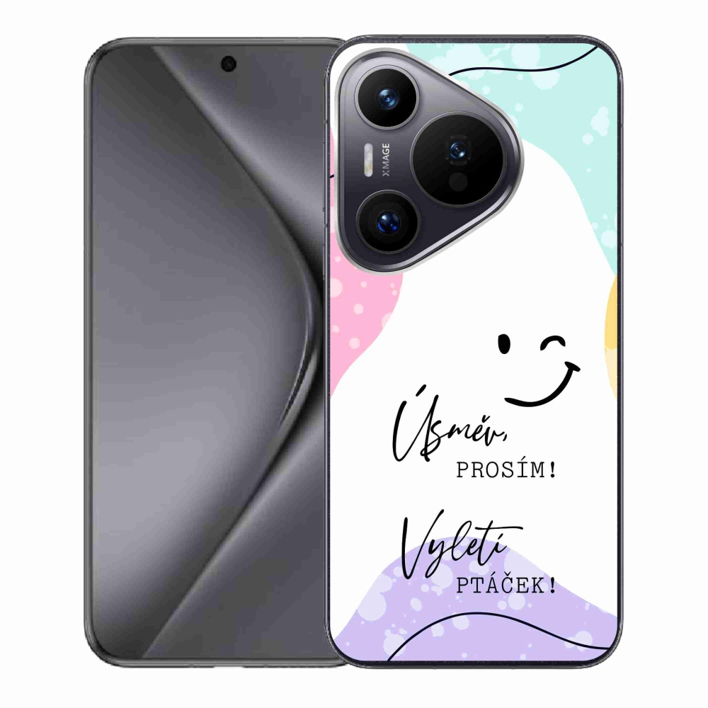 Gelový kryt mmCase na Huawei Pura 70 - vtipný text 4 bílé pozadí