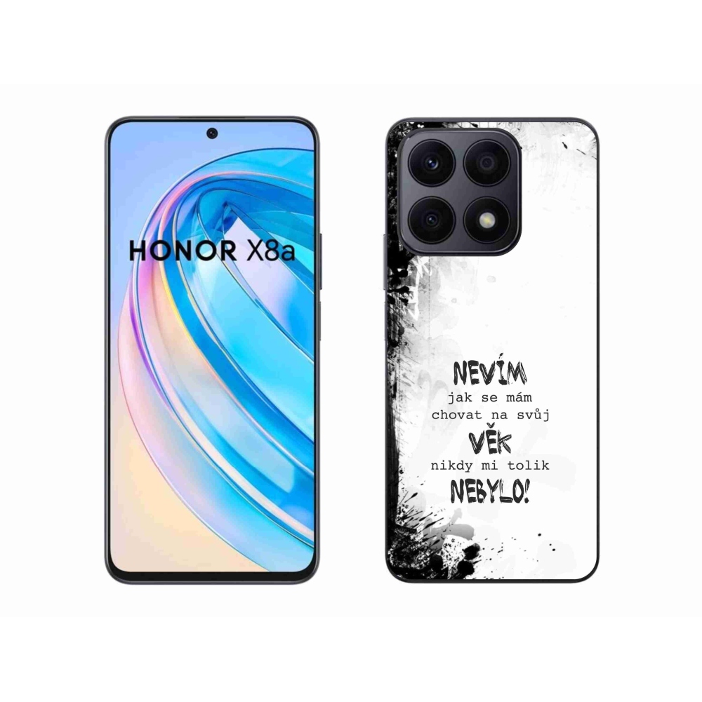 Gelový kryt mmCase na Honor X8a - vtipný text 14 bílé pozadí