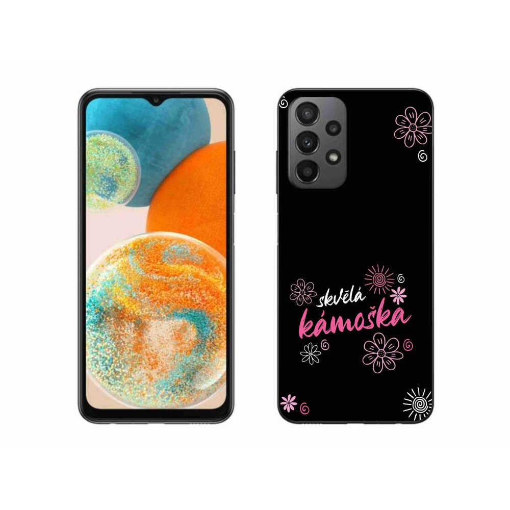 Gelový kryt mmCase na Samsung Galaxy A23 4G/5G - skvělá kámoška černé pozadí