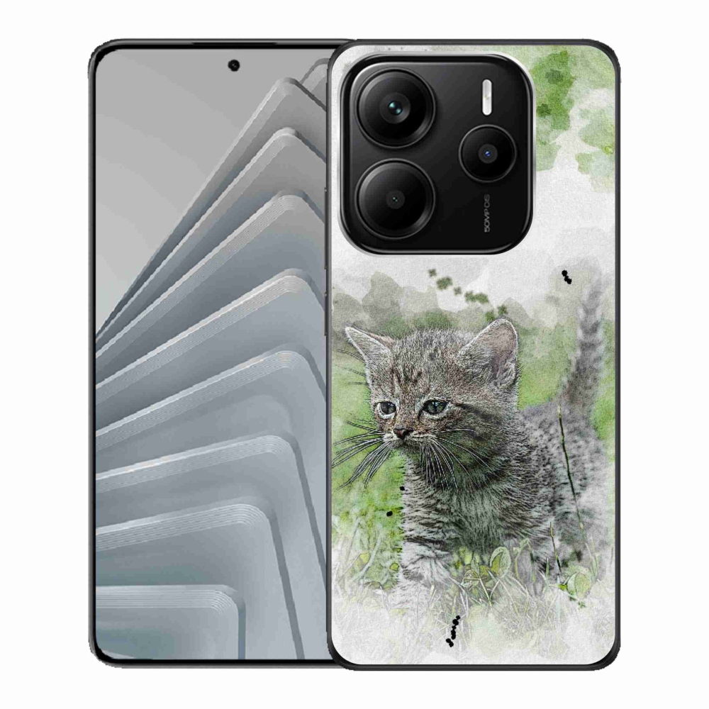 Gelový kryt mmCase na Xiaomi Redmi Note 14 5G - roztomilé kotě 1
