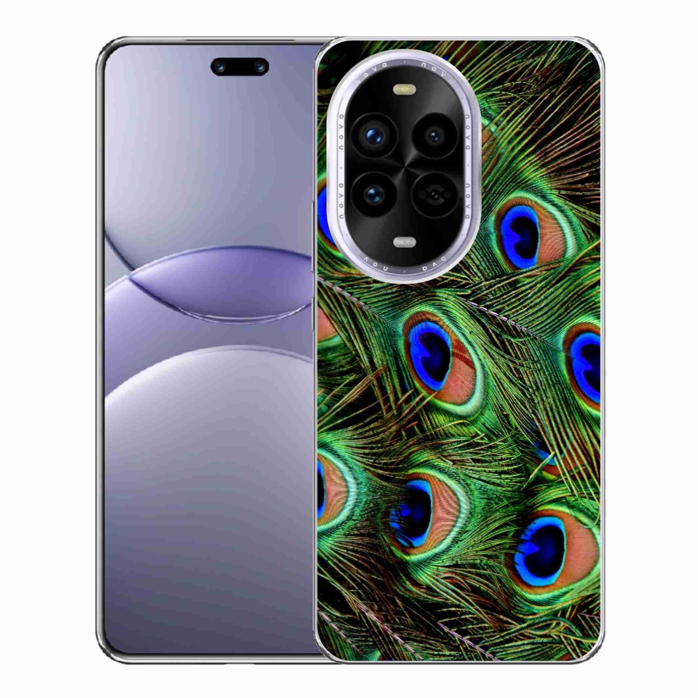 Gelový kryt mmCase na Huawei Nova 13 Pro 5G - paví peří