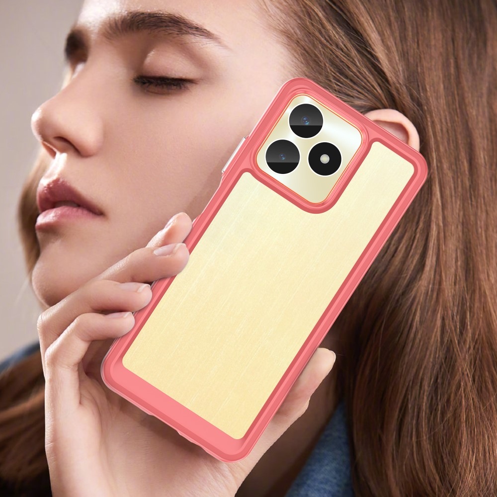Gelový obal s pevnými zády na Realme C51/C53 - červený