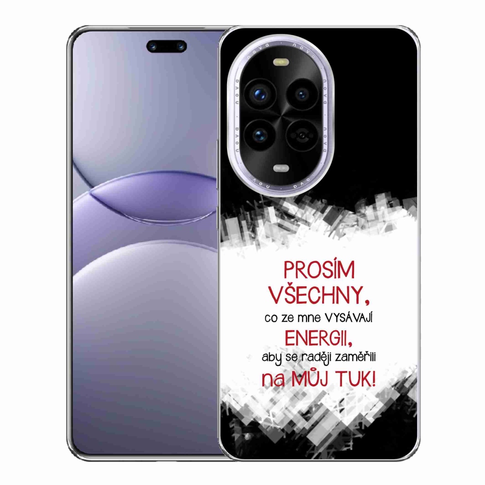 Gelový kryt mmCase na Huawei Nova 13 Pro 5G - vtipný text 1 červený