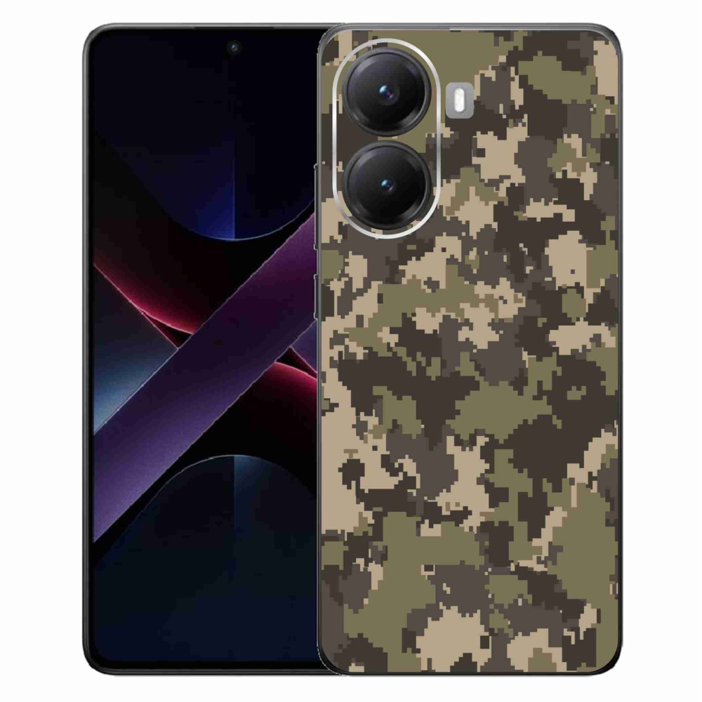 Gelový kryt mmCase na Xiaomi Poco X7 Pro 5G - maskáčový vzor 12