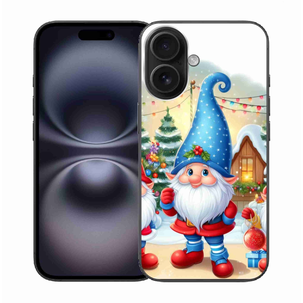 Gelový kryt mmCase na iPhone 16 - vánoční skřítci