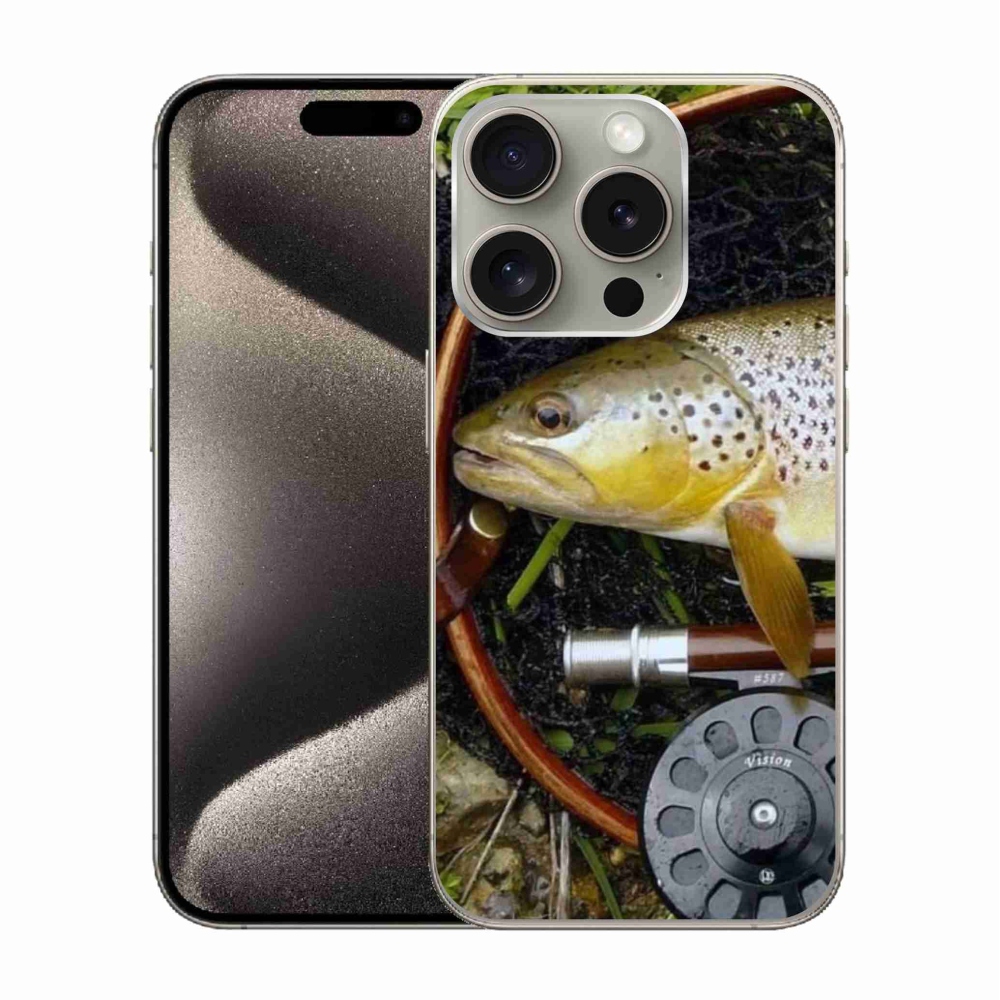 Gelový obal mmCase na iPhone 15 Pro - pstruh 2