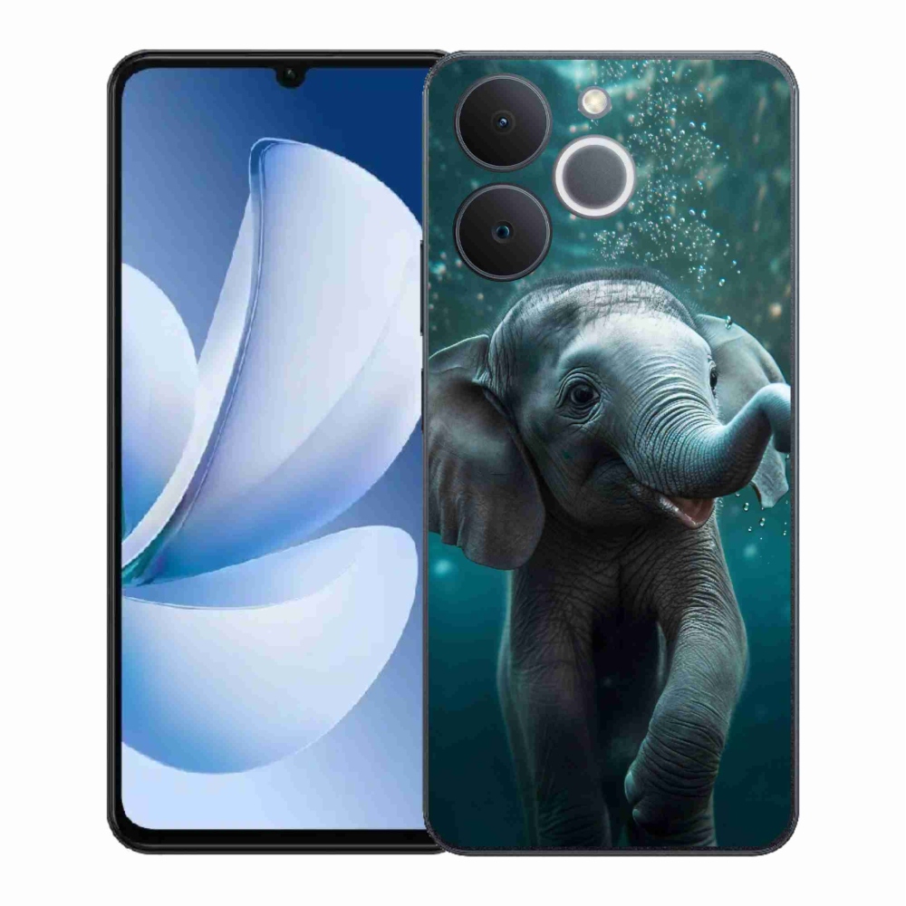 Gelový kryt mmCase na Realme Note 70T - slůně pod vodou