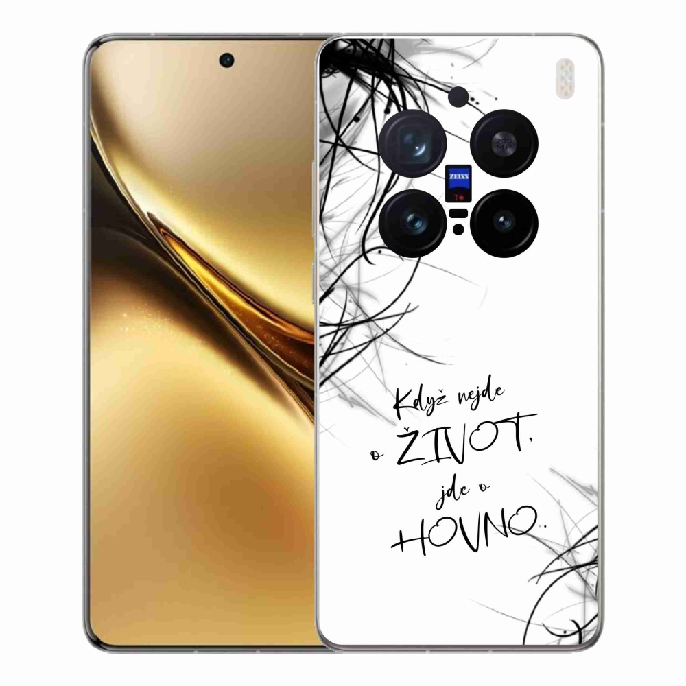 Gelový kryt mmCase na Vivo X200 Pro 5G - vtipný text 16 bílé pozadí