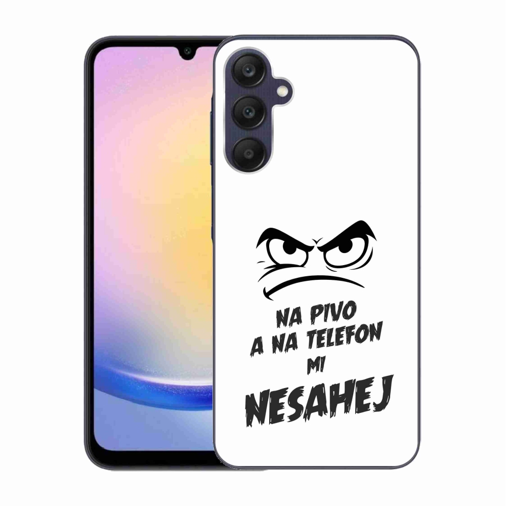 Gelový kryt mmCase na Samsung Galaxy A25 5G - pivní motiv 2 bílé pozadí