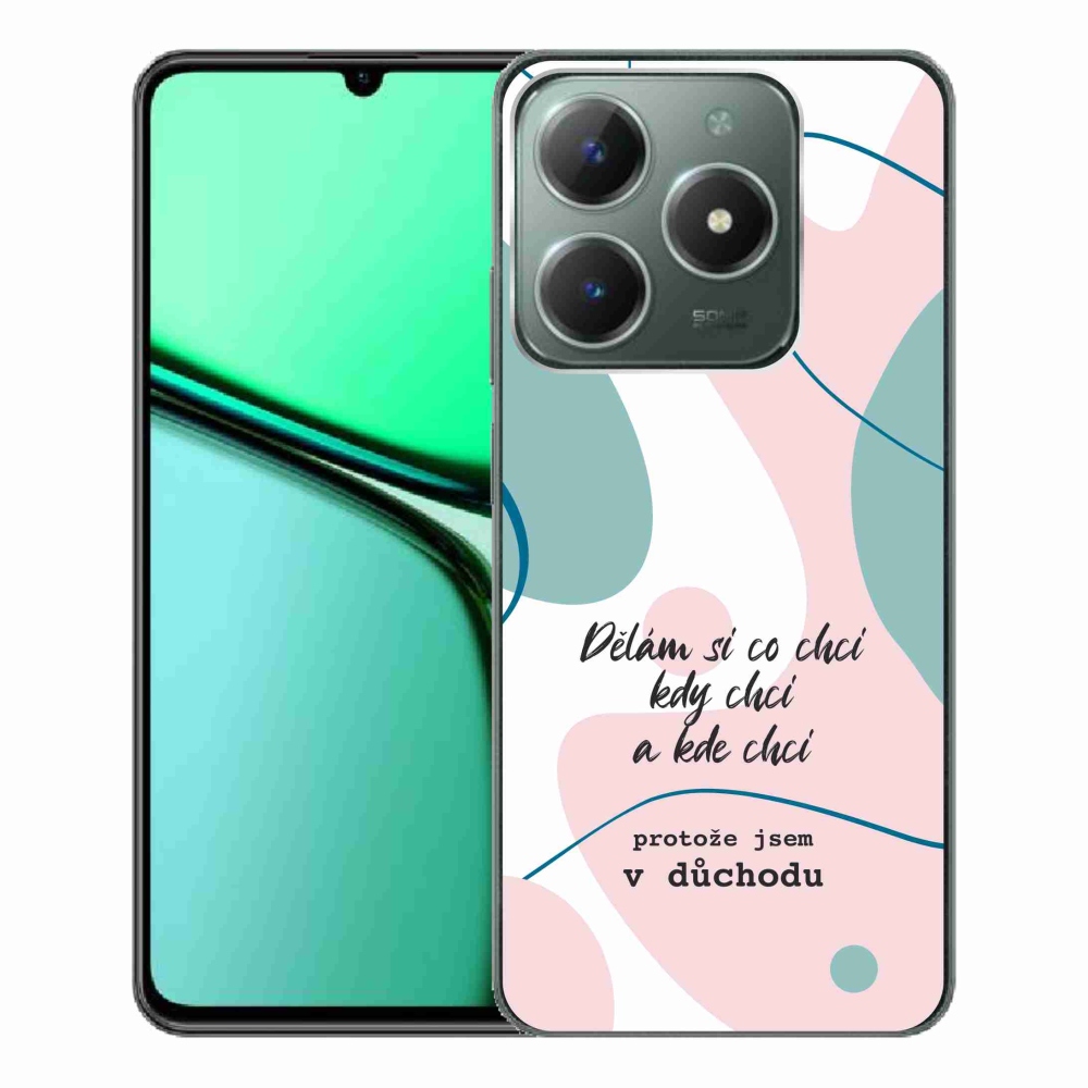 Gelový kryt mmCase na Realme C61 - vtipný text 10 bílé pozadí
