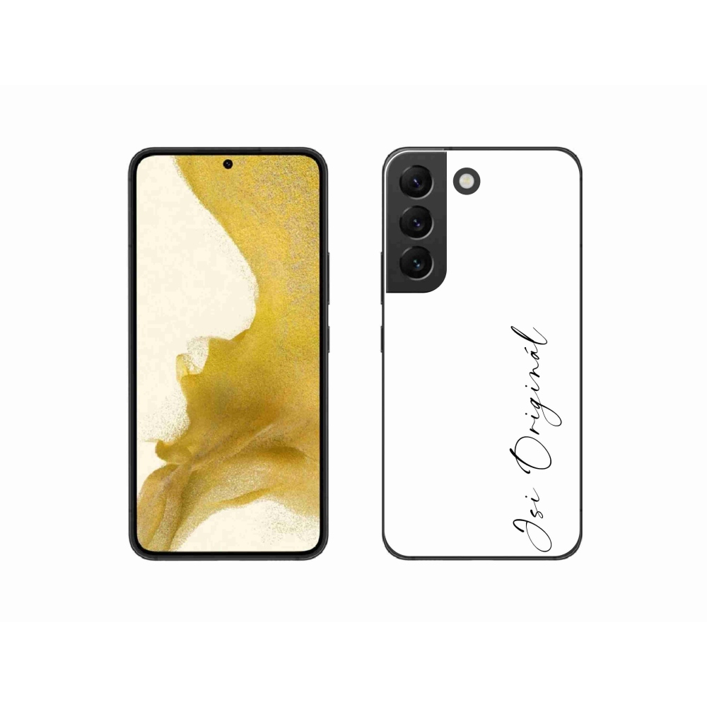 Gelový kryt mmCase na Samsung Galaxy S22 5G - jsi originál bílé pozadí