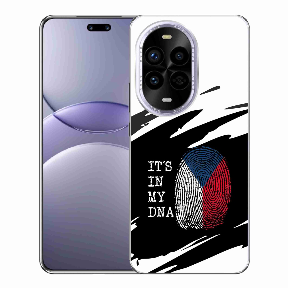 Gelový kryt mmCase na Huawei Nova 13 Pro 5G - vlajka otisk prstu černobílé pozadí