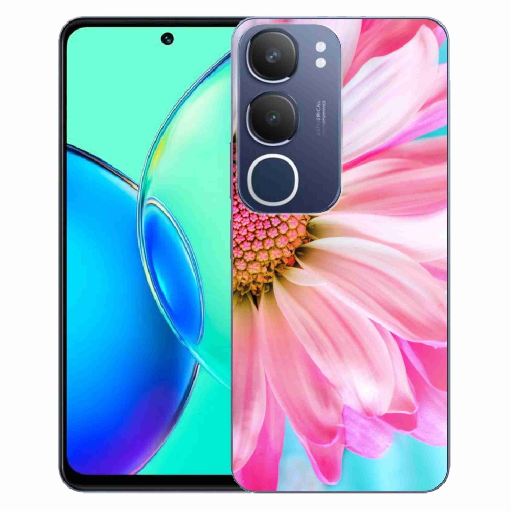 Gelový kryt mmCase na Vivo Y19s - růžová květina