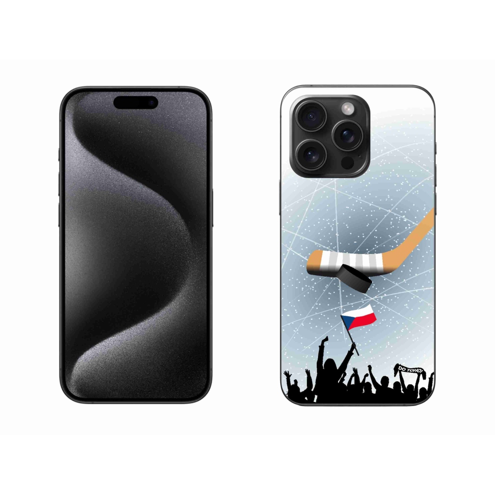 Gelový kryt mmCase na iPhone 15 Pro Max - fanoušci hokeje
