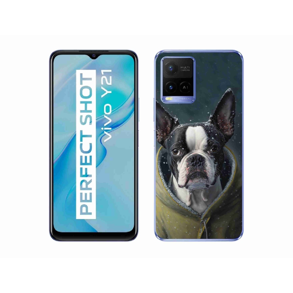 Gelový kryt mmCase na Vivo Y21/Y21s/Y33s - buldoček