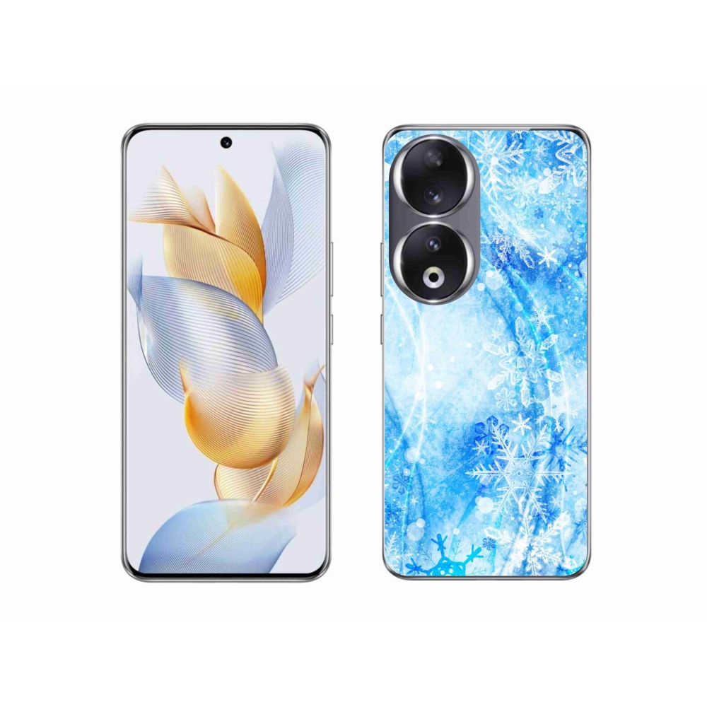 Gelový kryt mmCase na Honor 90 - sněhové vločky