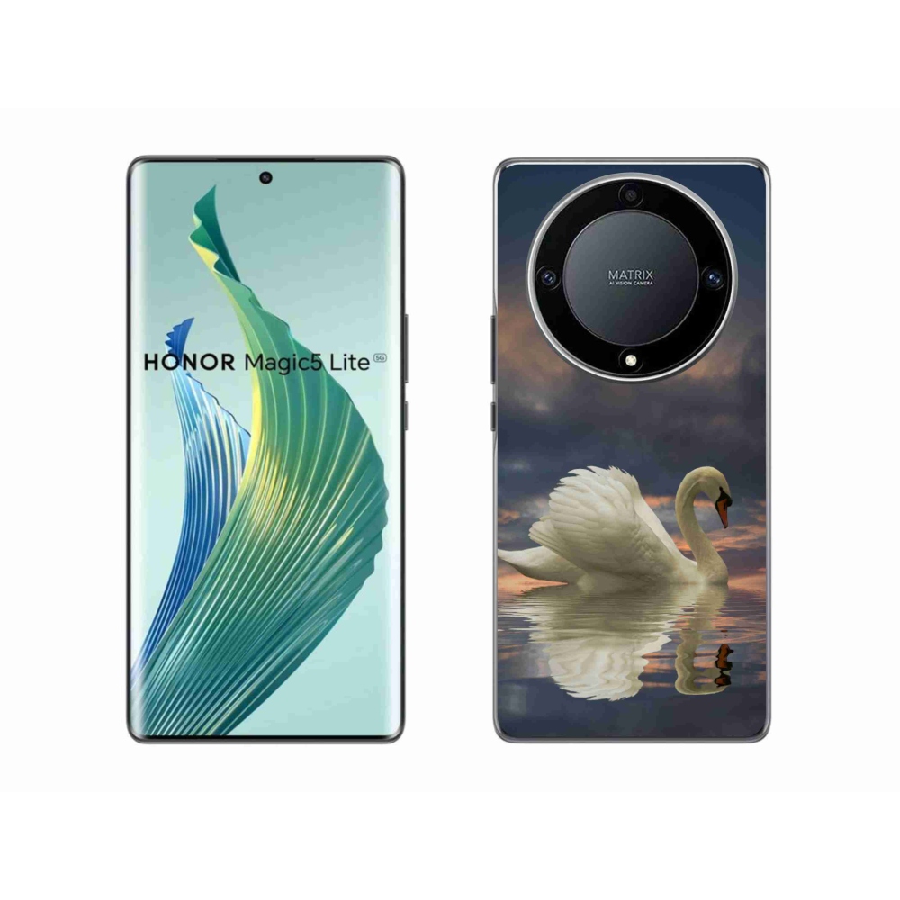 Gelový kryt mmCase na Honor Magic 5 Lite 5G - labuť