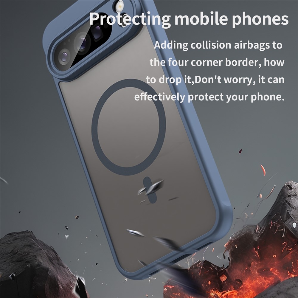Case matný gelový obal s MagSafe na Google Pixel 10 Pro XL - modrý
