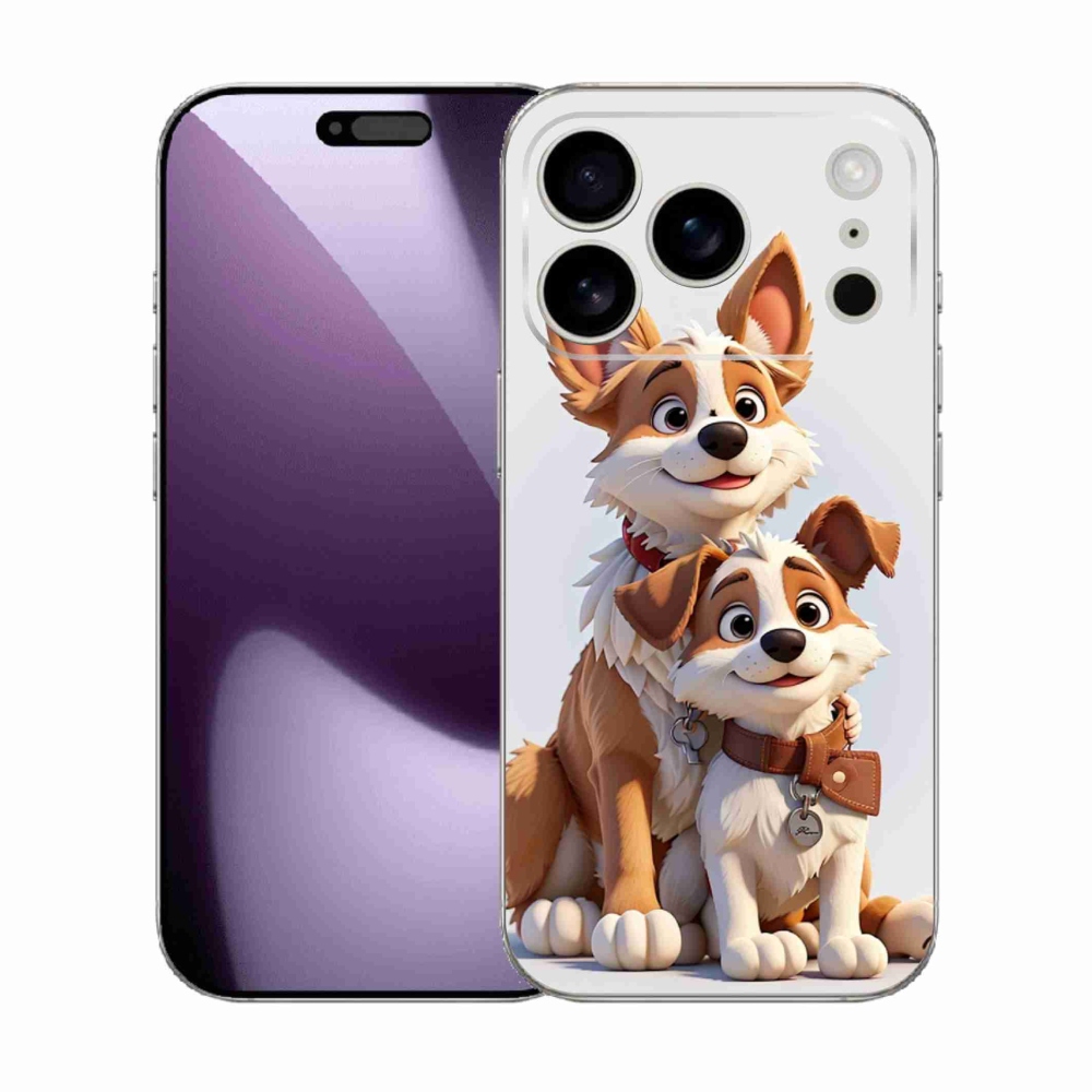 Gelový kryt mmCase na iPhone 17 Pro - kreslení psi