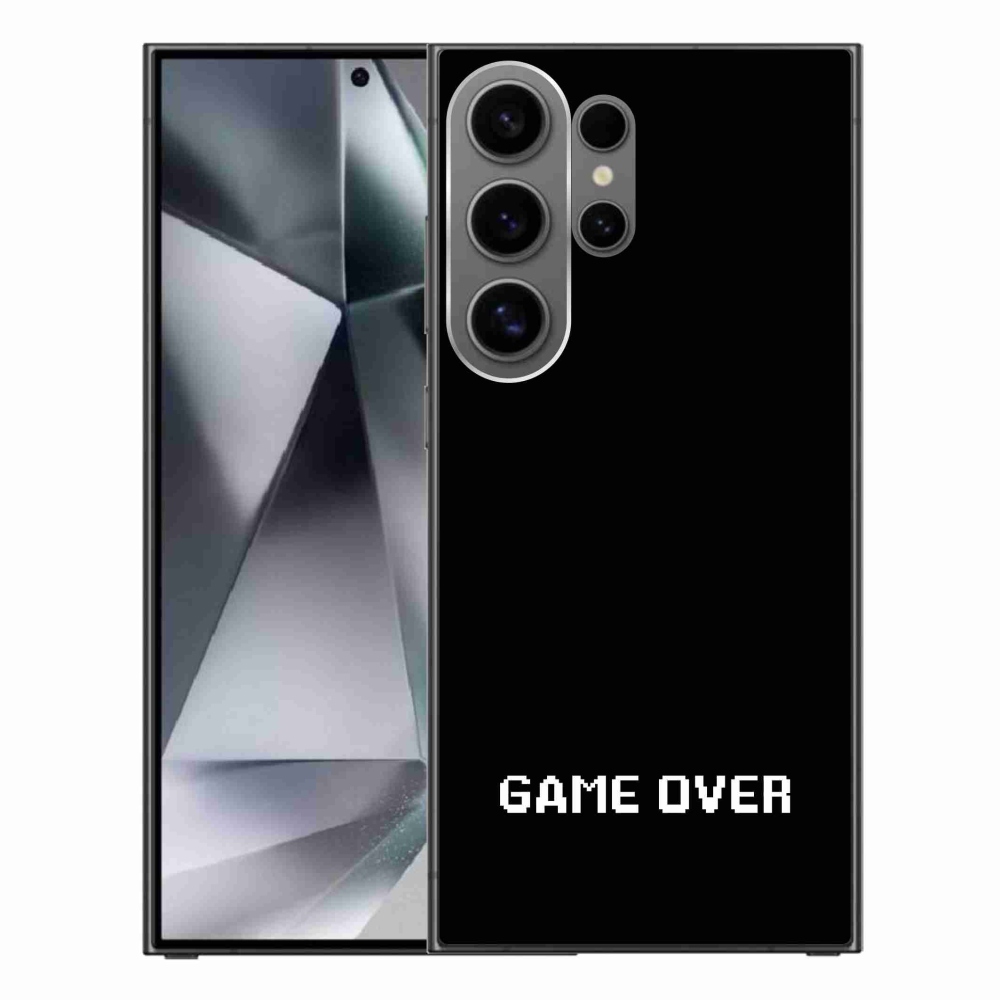 Gelový kryt mmCase na Samsung Galaxy S24 Ultra - game over černé pozadí