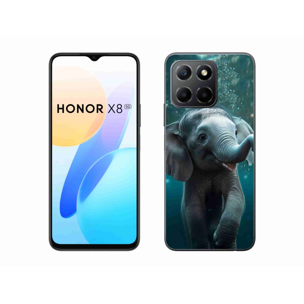 Gelový kryt mmCase na Honor X8 5G - slůně pod vodou