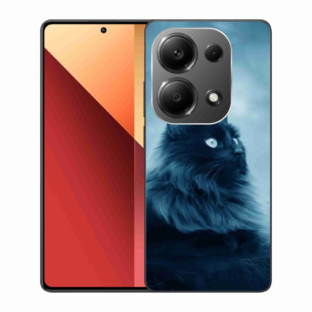 Gelový obal mmCase na Xiaomi Redmi Note 13 Pro 4G/Poco M6 Pro - černá kočka 1