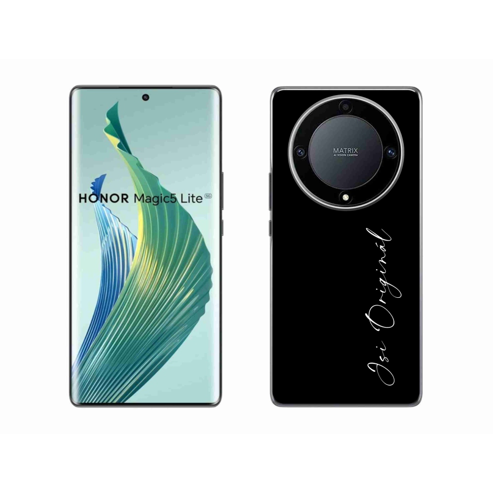 Gelový kryt mmCase na Honor Magic 5 Lite 5G - jsi originál černé pozadí