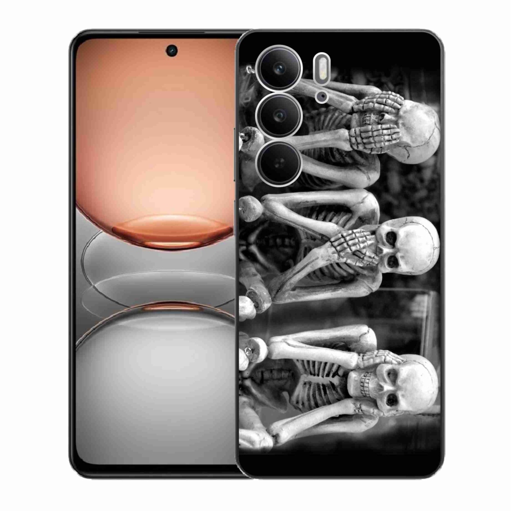 Gelový kryt mmCase na Realme C75 - kostlivci
