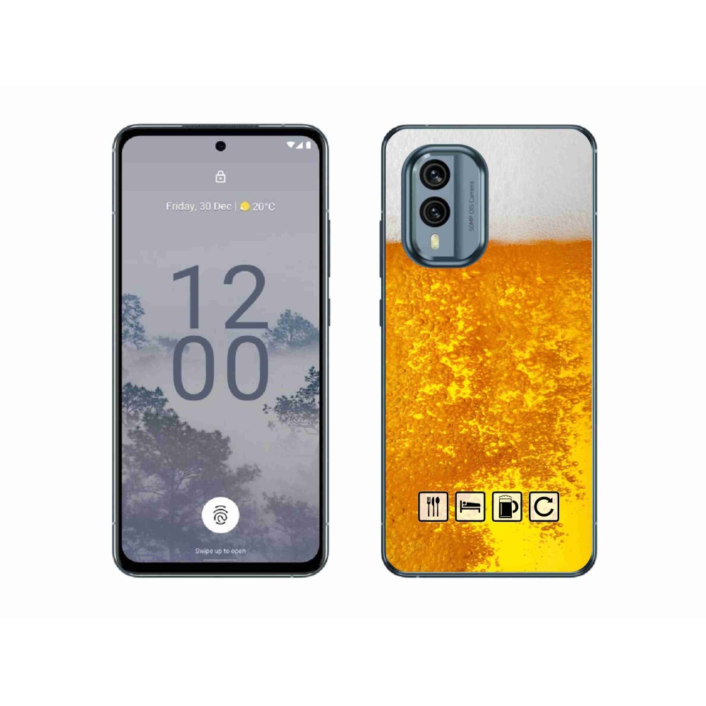 Gelový kryt mmCase na Nokia X30 5G - pivní motiv 3