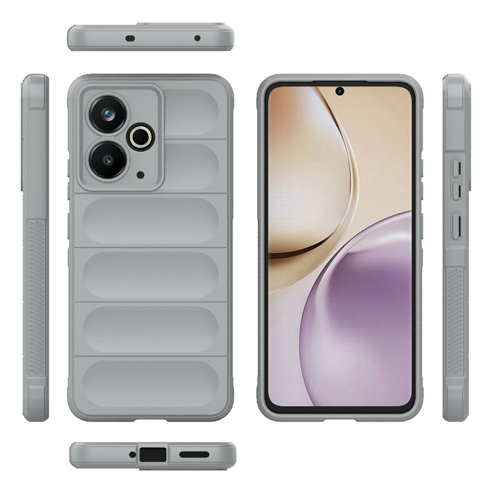 Rugg odolný gelový obal na Realme 14T 5G - světlešedý