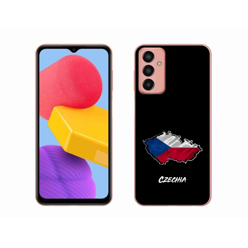 Gelový kryt mmCase na Samsung Galaxy M13 - Czechia černé pozadí