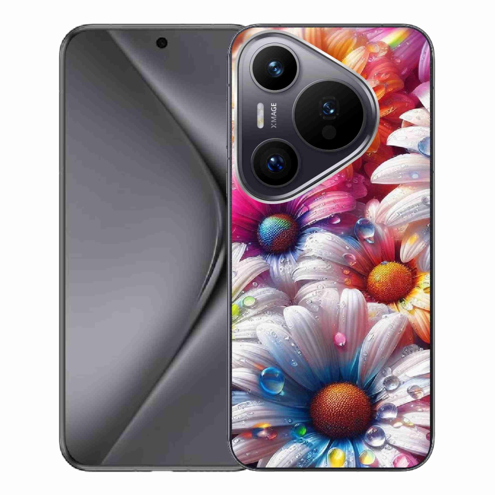 Gelový kryt mmCase na Huawei Pura 70 Pro - barevné kopretiny