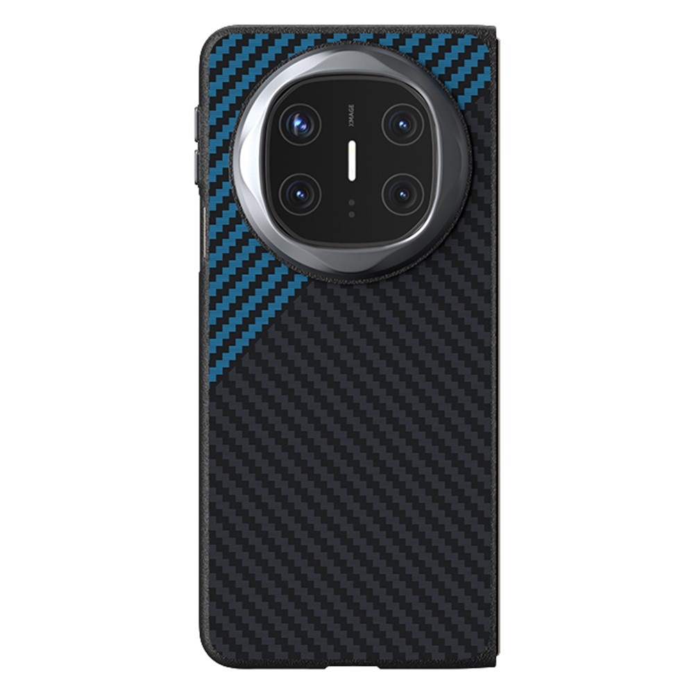 ABEEL Case plastový kryt s umělou kůží na Huawei Mate X6 - černý/modrý