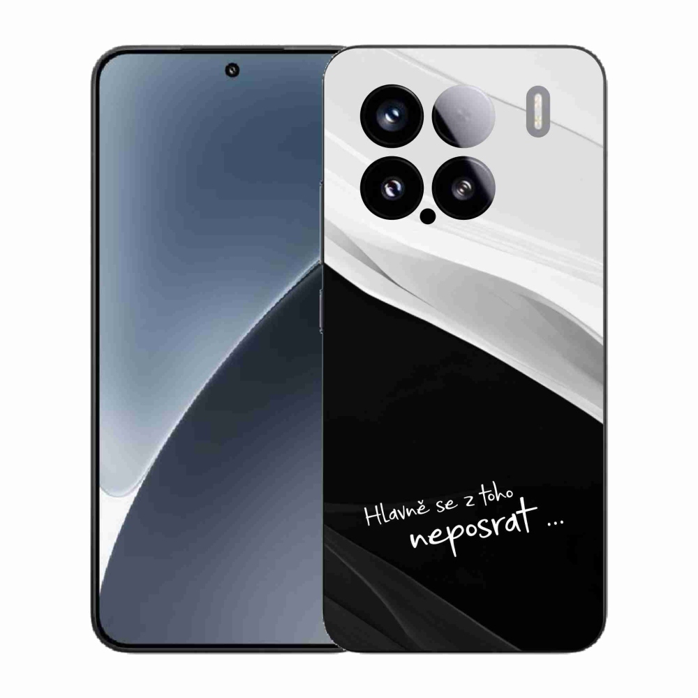 Gelový kryt mmCase na Xiaomi 15 - vtipný text 13 černobílé pozadí