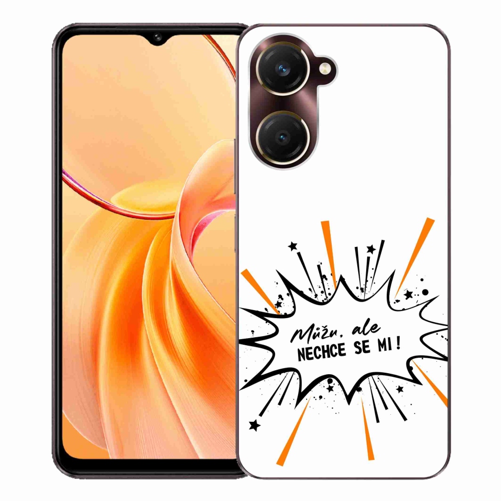 Gelový kryt mmCase na Vivo Y28s 5G - vtipný text 11 bílé pozadí