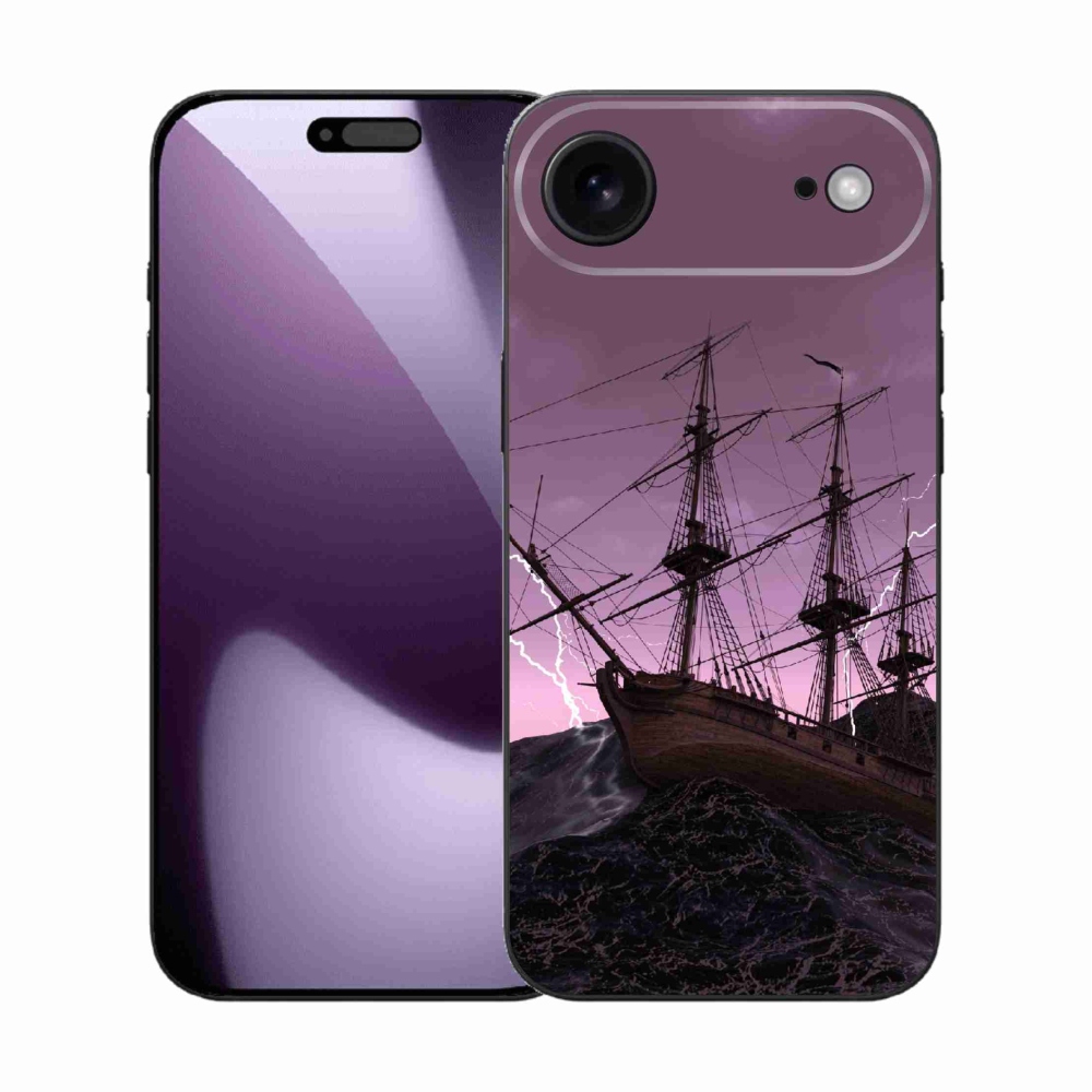 Gelový kryt mmCase na iPhone 17 Air - loď v bouři