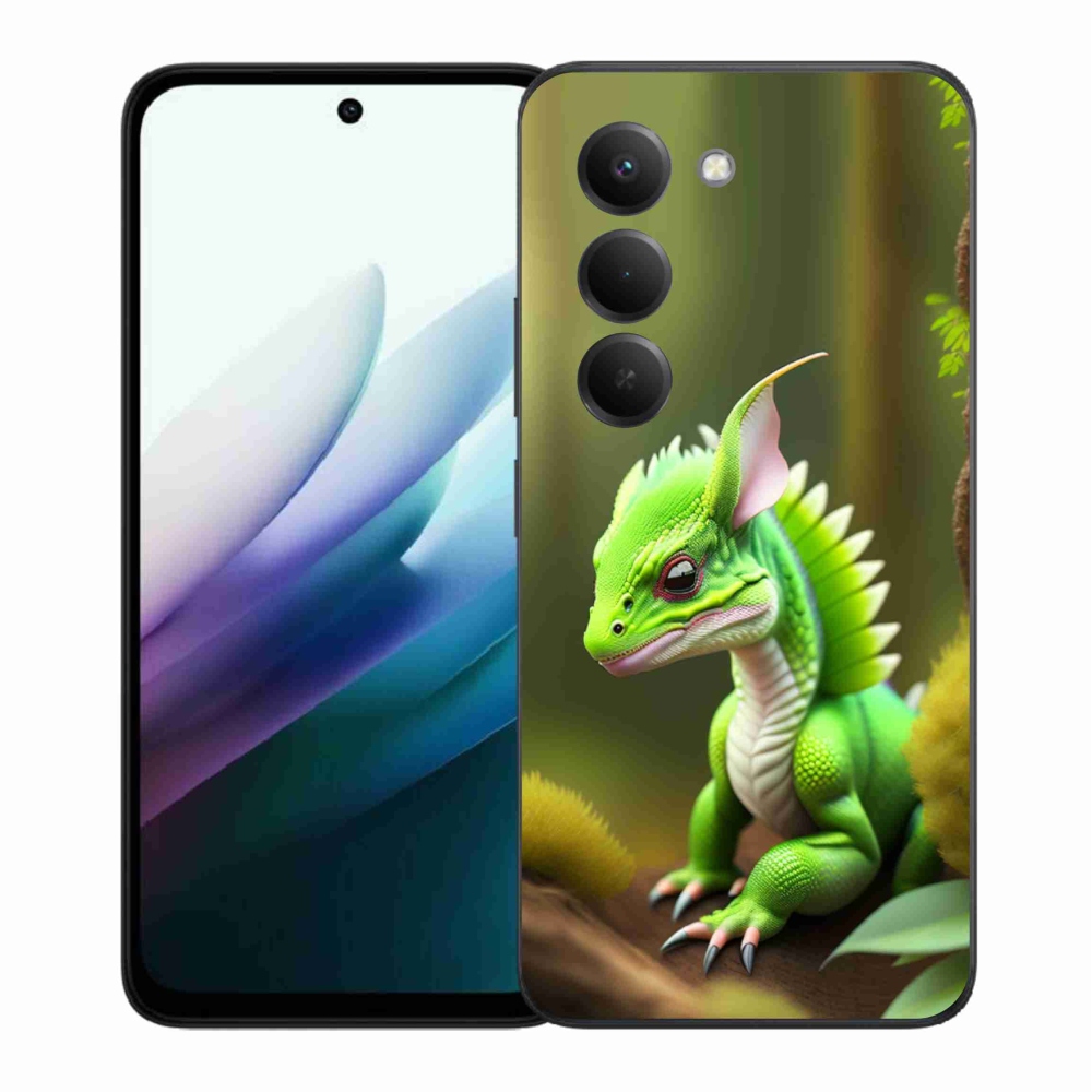 Gelový kryt mmCase na Xiaomi Redmi 15 4G/5G (171mm) - zelený dráček