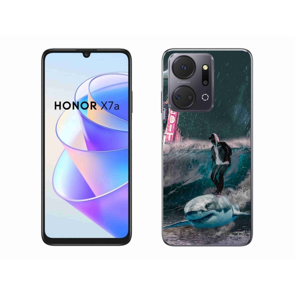 Gelový kryt mmCase na Honor X7a - žralok